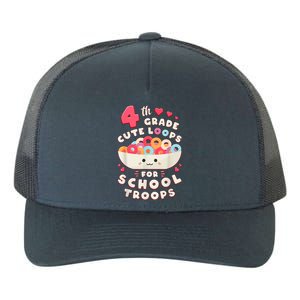 First Day Of 4th Grade Girl Back To School Fourth Grade Cute Yupoong Adult 5-Panel Trucker Hat