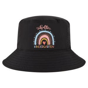 First Day Of School Hello Kindergarten Teacher Rainbow Cool Comfort Performance Bucket Hat