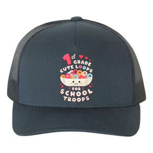 First Day Of 1st Grade Girl Back To School First Grade Cute Yupoong Adult 5-Panel Trucker Hat