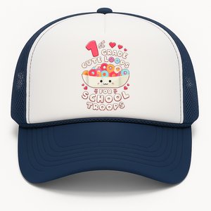 First Day Of 1st Grade Girl Back To School First Grade Cute Trucker Hat