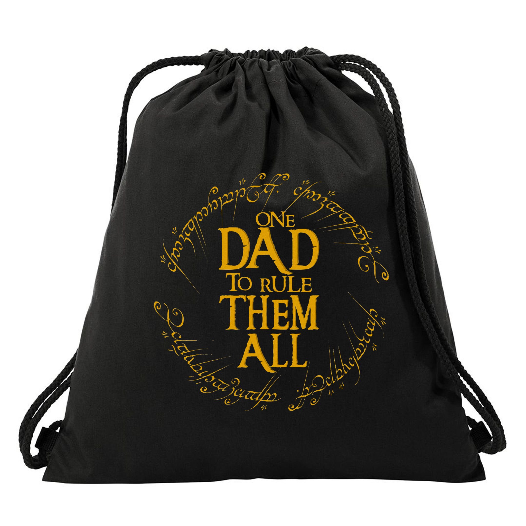FatherS Day One Dad To Rule Them All Father Gift Drawstring Bag
