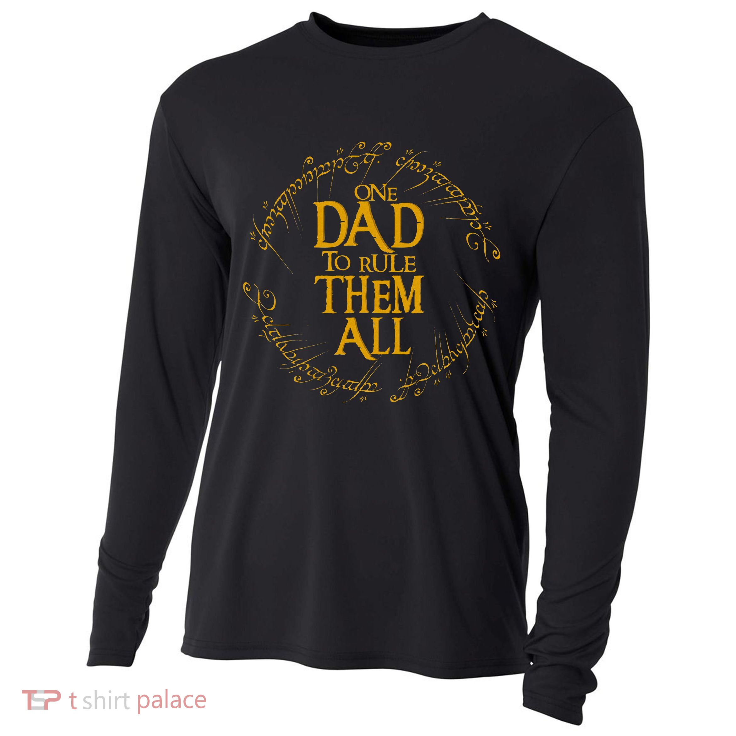 FatherS Day One Dad To Rule Them All Father Gift Cooling Performance Long Sleeve Crew