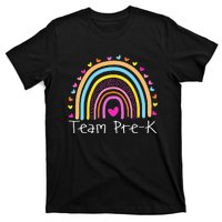 First Day Of Team PreK Squad Crew Preschool Teacher Rainbow T-Shirt