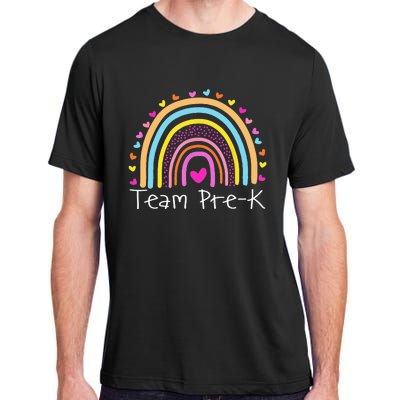 First Day Of Team PreK Squad Crew Preschool Teacher Rainbow Adult ChromaSoft Performance T-Shirt