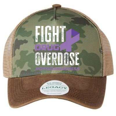 Fight Drug Overdose Pruple Ribbon Opioid Overdose Awareness Legacy Tie Dye Trucker Hat