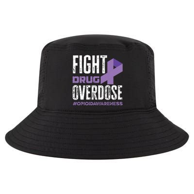 Fight Drug Overdose Pruple Ribbon Opioid Overdose Awareness Cool Comfort Performance Bucket Hat