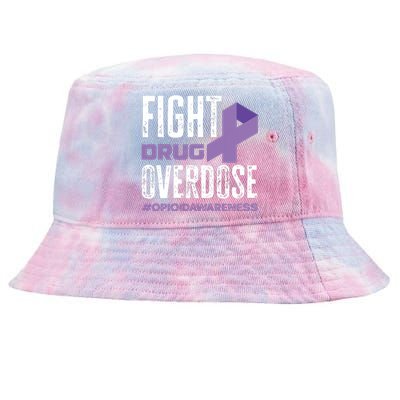 Fight Drug Overdose Pruple Ribbon Opioid Overdose Awareness Tie-Dyed Bucket Hat