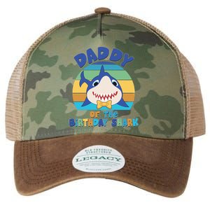 Funny Daddy Of The Birthday Shark Legacy Tie Dye Trucker Hat