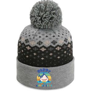 Funny Daddy Of The Birthday Shark The Baniff Cuffed Pom Beanie