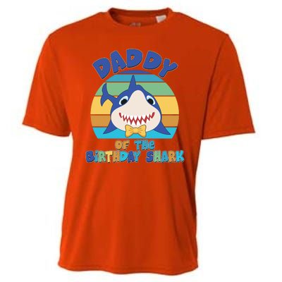 Funny Daddy Of The Birthday Shark Cooling Performance Crew T-Shirt