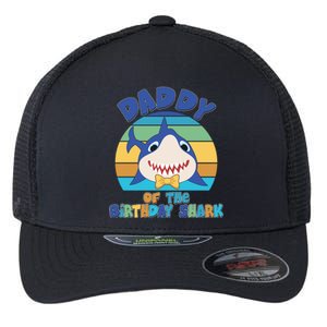 Funny Daddy Of The Birthday Shark Flexfit Unipanel Trucker Cap