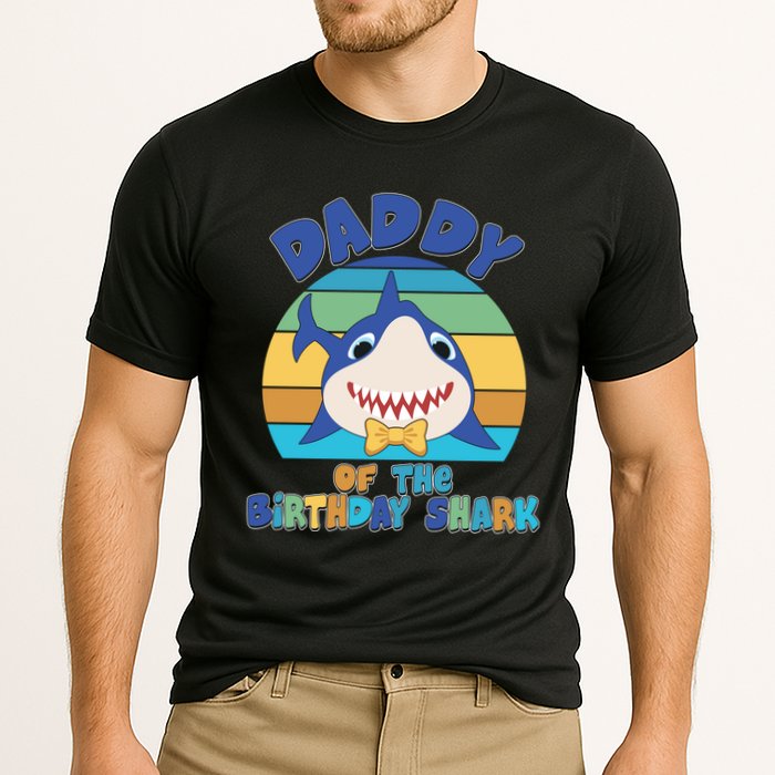 Funny Daddy Of The Birthday Shark Performance Shirt