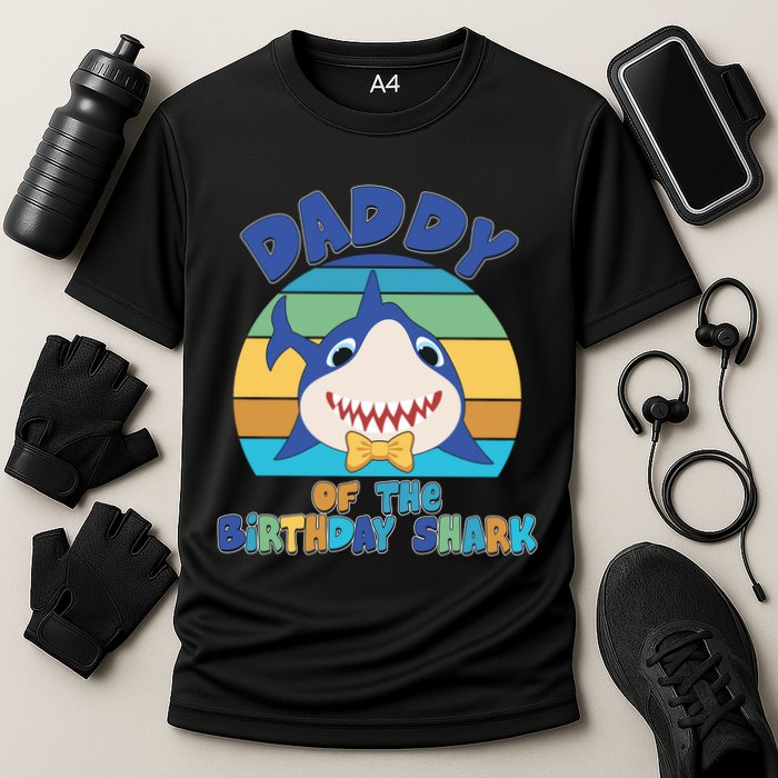 Funny Daddy Of The Birthday Shark Performance Shirt
