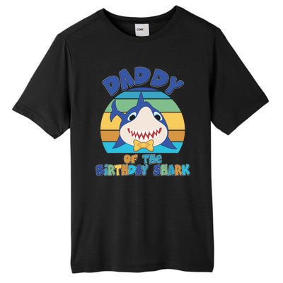 Funny Daddy Of The Birthday Shark Tall Fusion ChromaSoft Performance T-Shirt