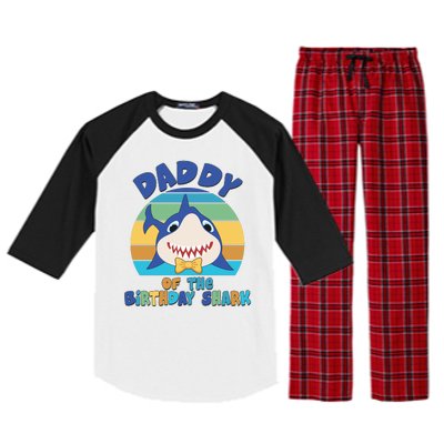 Funny Daddy Of The Birthday Shark Raglan Sleeve Pajama Set