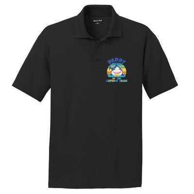 Funny Daddy Of The Birthday Shark PosiCharge RacerMesh Polo