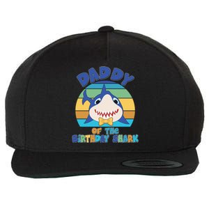 Funny Daddy Of The Birthday Shark Wool Snapback Cap