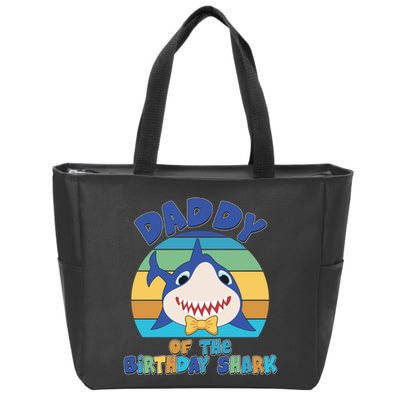 Funny Daddy Of The Birthday Shark Zip Tote Bag