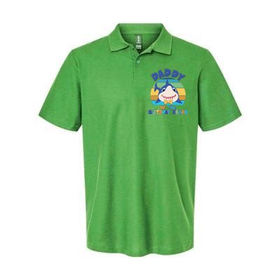 Funny Daddy Of The Birthday Shark Softstyle Adult Sport Polo