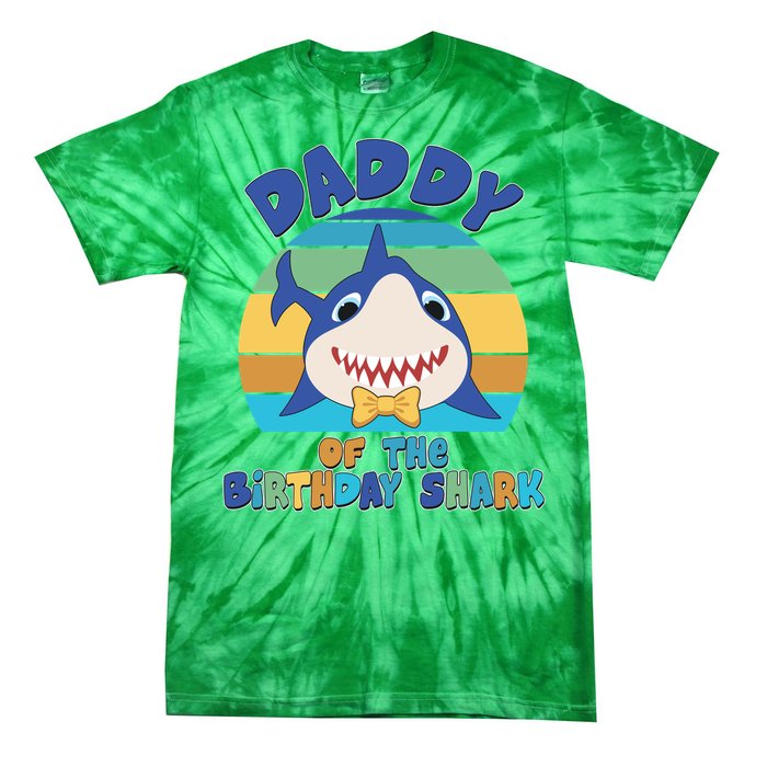 Funny Daddy Of The Birthday Shark Tie-Dye T-Shirt