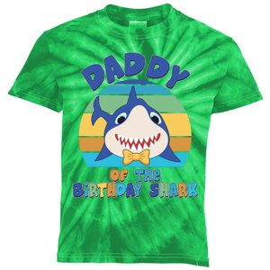 Funny Daddy Of The Birthday Shark Kids Tie-Dye T-Shirt