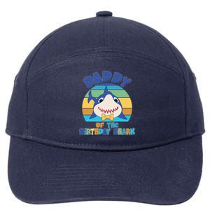 Funny Daddy Of The Birthday Shark 7-Panel Snapback Hat