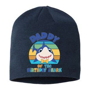 Funny Daddy Of The Birthday Shark Sustainable Beanie