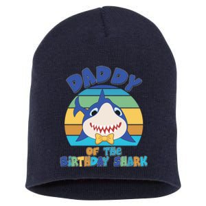 Funny Daddy Of The Birthday Shark Short Acrylic Beanie