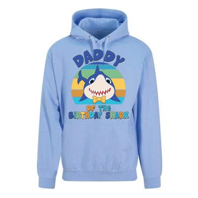 Funny Daddy Of The Birthday Shark Unisex Surf Hoodie