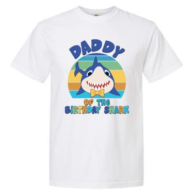 Funny Daddy Of The Birthday Shark Garment-Dyed Heavyweight T-Shirt