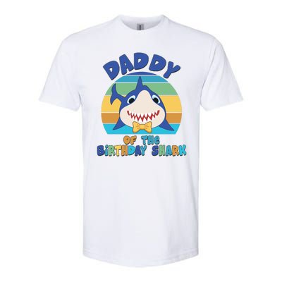 Funny Daddy Of The Birthday Shark Softstyle CVC T-Shirt