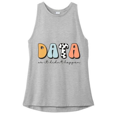 Funny Data Or It Didn't Happen Aba Therapist Special Ed Inclusion Ladies PosiCharge Tri-Blend Wicking Tank