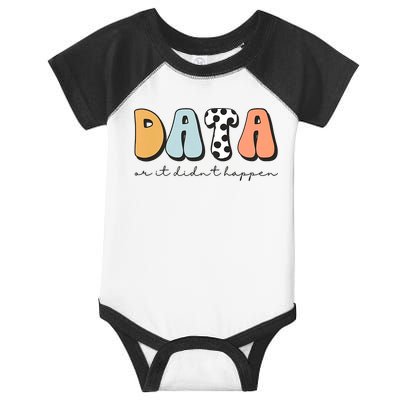 Funny Data Or It Didn't Happen Aba Therapist Special Ed Inclusion Infant Baby Jersey Bodysuit