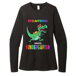 First Day Of Kindergarten Cool Gift Roaring Into Kindergarten Great Gift Womens CVC Long Sleeve Shirt