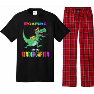 First Day Of Kindergarten Cool Gift Roaring Into Kindergarten Great Gift Pajama Set