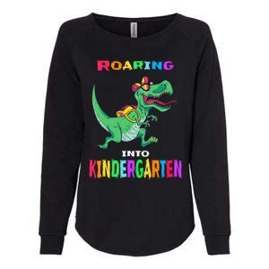 First Day Of Kindergarten Cool Gift Roaring Into Kindergarten Great Gift Womens California Wash Sweatshirt