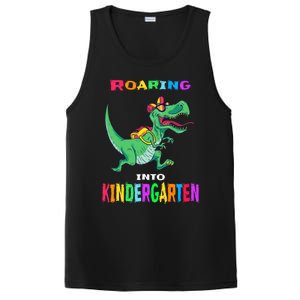 First Day Of Kindergarten Cool Gift Roaring Into Kindergarten Great Gift PosiCharge Competitor Tank