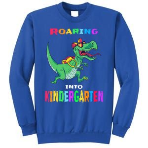 First Day Of Kindergarten Cool Gift Roaring Into Kindergarten Great Gift Sweatshirt