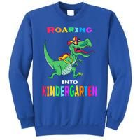 First Day Of Kindergarten Cool Gift Roaring Into Kindergarten Great Gift Sweatshirt