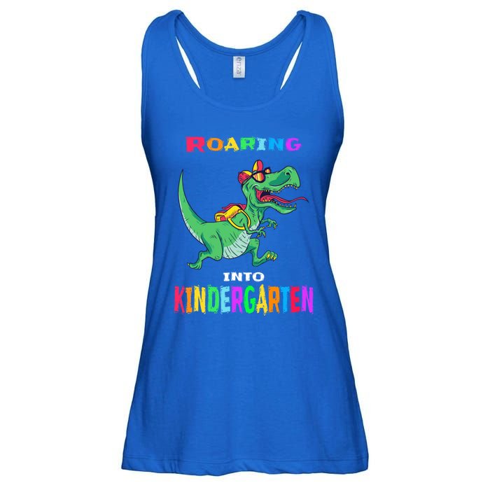 First Day Of Kindergarten Cool Gift Roaring Into Kindergarten Great Gift Ladies Essential Flowy Tank