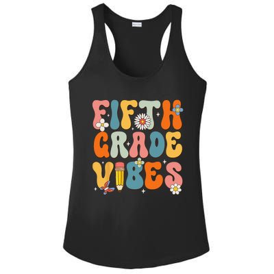 First Day Of School Fifth Grade Vibes Back To School Ladies PosiCharge Competitor Racerback Tank