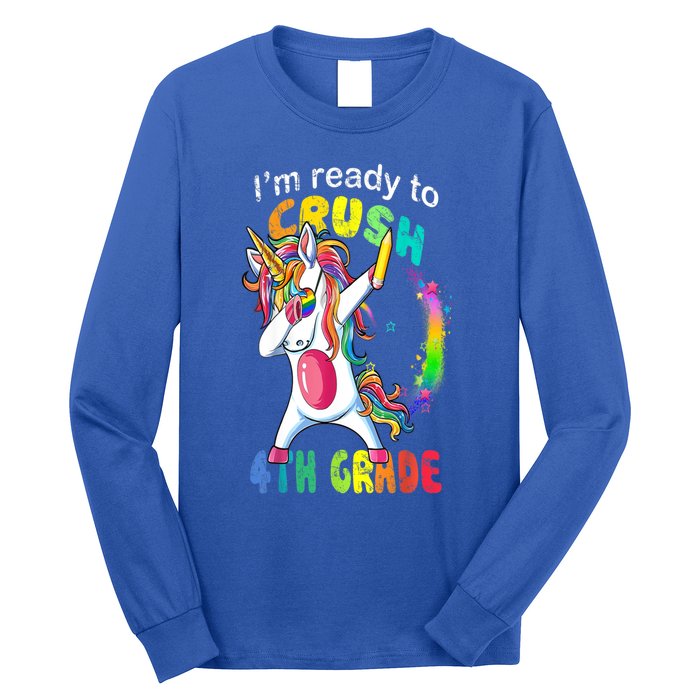 First Day Of School First Day Of Fourth Grade Unicorn Gift Cool Gift Long Sleeve Shirt