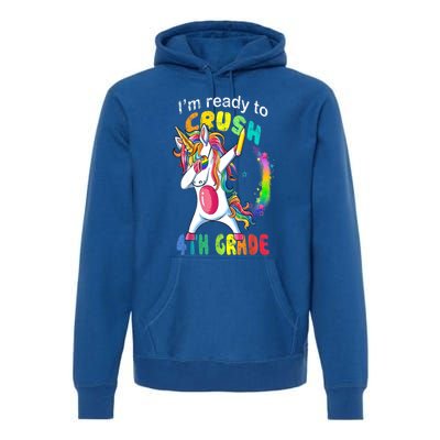 First Day Of School First Day Of Fourth Grade Unicorn Gift Cool Gift Premium Hoodie