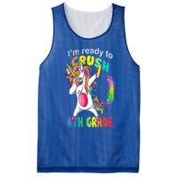 First Day Of School First Day Of Fourth Grade Unicorn Gift Cool Gift Mesh Reversible Basketball Jersey Tank