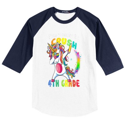 First Day Of School First Day Of Fourth Grade Unicorn Gift Cool Gift Baseball Sleeve Shirt