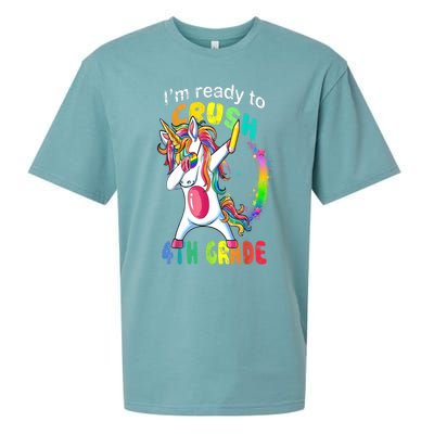 First Day Of School First Day Of Fourth Grade Unicorn Gift Cool Gift Sueded Cloud Jersey T-Shirt