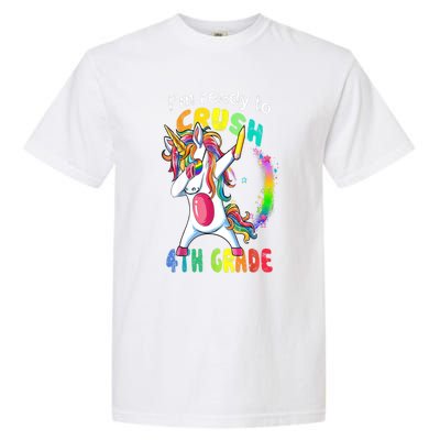 First Day Of School First Day Of Fourth Grade Unicorn Gift Cool Gift Garment-Dyed Heavyweight T-Shirt