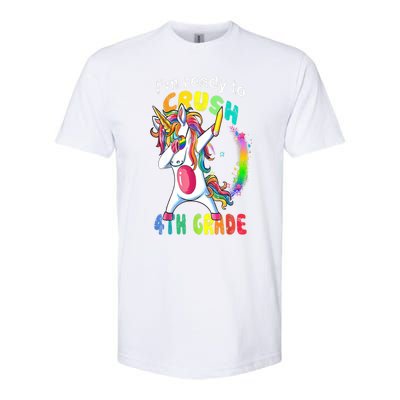 First Day Of School First Day Of Fourth Grade Unicorn Gift Cool Gift Softstyle CVC T-Shirt