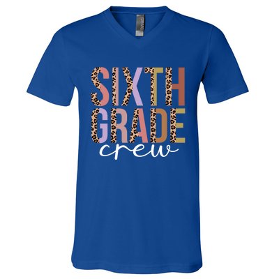 First Day Of School Sixth Grade Crew 6Th Grade Teacher Gift V-Neck T-Shirt