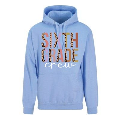 First Day Of School Sixth Grade Crew 6Th Grade Teacher Gift Unisex Surf Hoodie